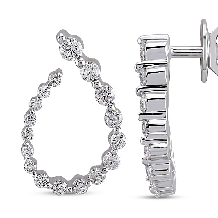 0,44 Karat Tasarım Pırlanta Küpe