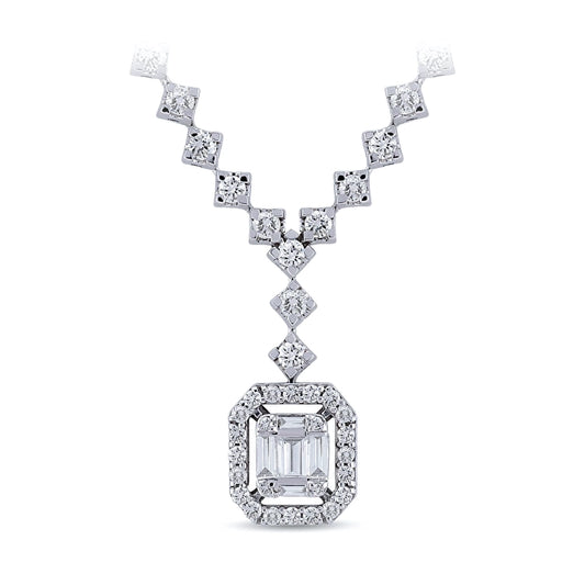 0,55 Karat Baget Pırlanta Kolye