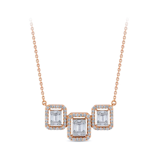 0,58 Karat Baget Pırlanta Kolye