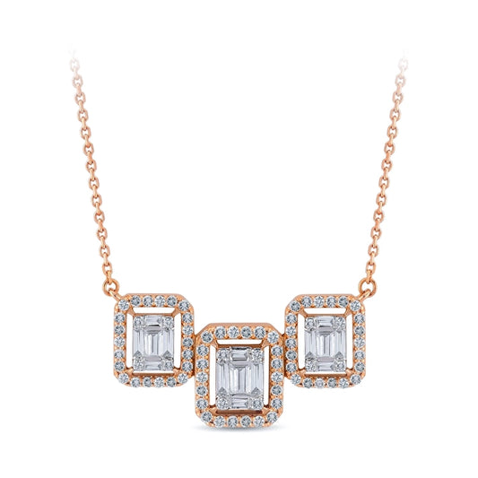 0,58 Karat Baget Pırlanta Kolye