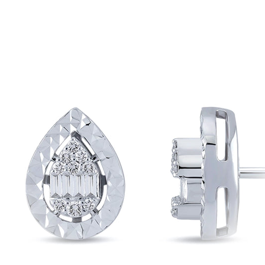 0,22 Karat Baget Pırlanta Küpe