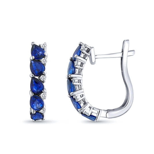 1,59 Karat Safir Pırlanta Küpe