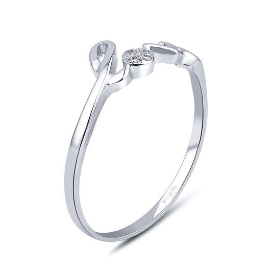 0.02 Karat Pırlanta Love Yüzük