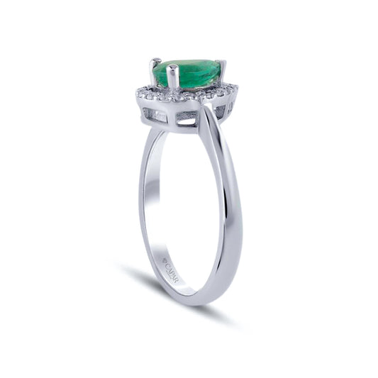 0.54 Karat Pırlanta Zümrüt Yüzük