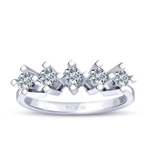 0.60 Karat Pırlanta Beştaş Yüzük