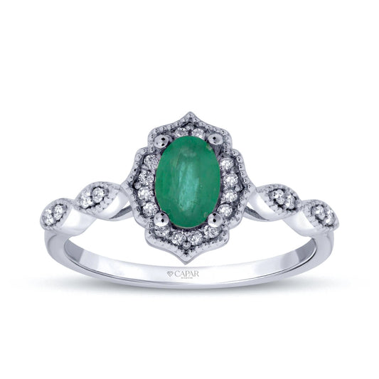 0.47 Karat Pırlanta Zümrüt Yüzük