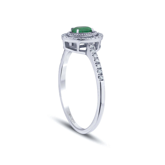 0.31 Karat Pırlanta Zümrüt Yüzük