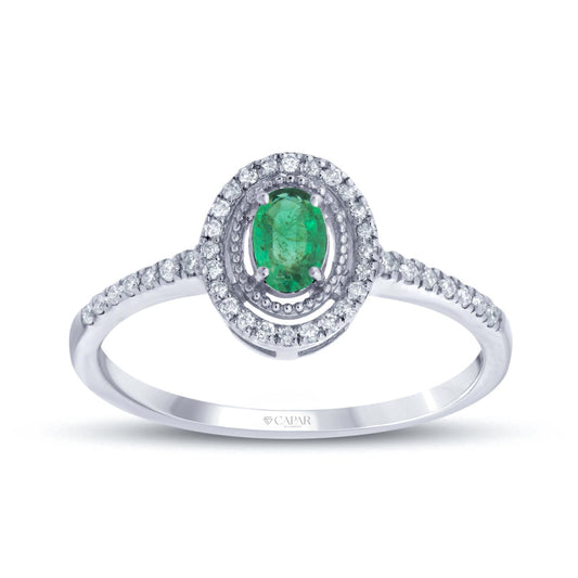 0.31 Karat Pırlanta Zümrüt Yüzük