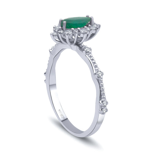 0.60 Karat Pırlanta Zümrüt Yüzük