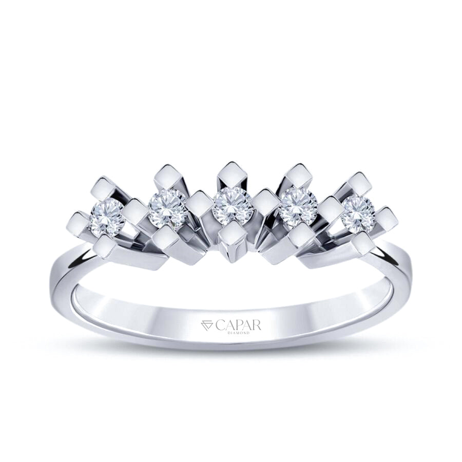 0.30 Karat Pırlanta Beştaş Yüzük