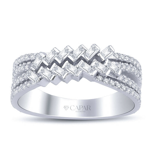 0.65 Karat Baget Pırlanta Yüzük